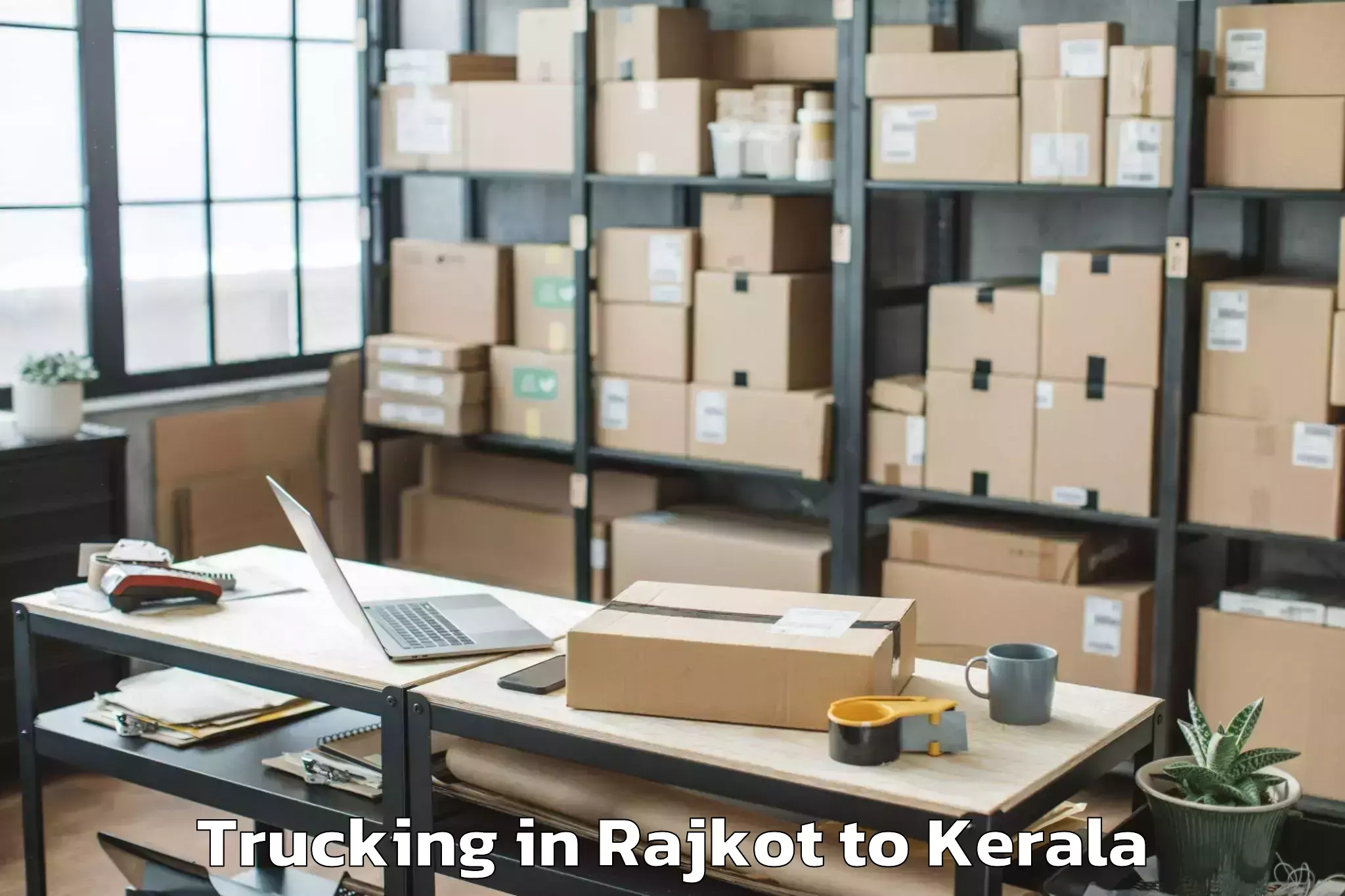 Reliable Rajkot to Mall Of Joy Thrissur Trucking